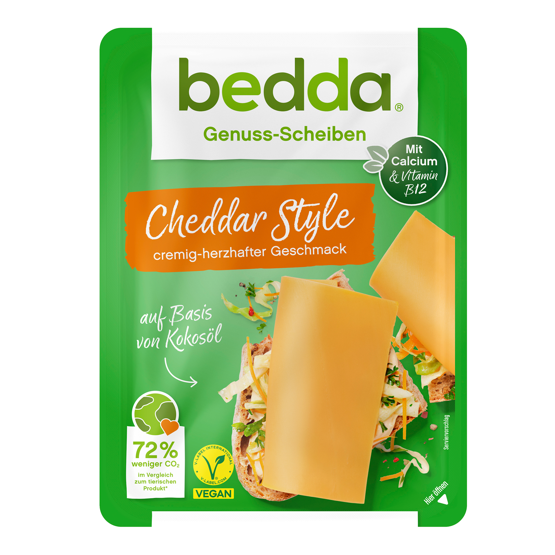 bedda Scheiben 'Cheddar style' (150g)